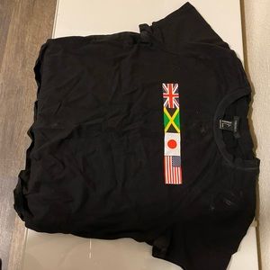 Black flags crop top